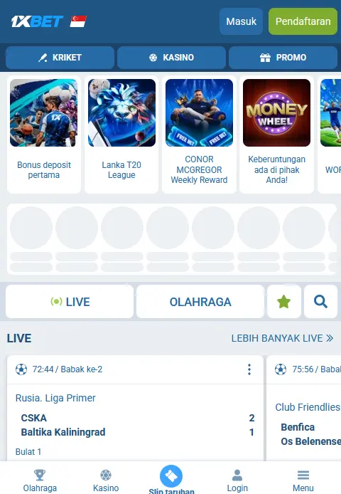 Aplikasi 1xBet iOS