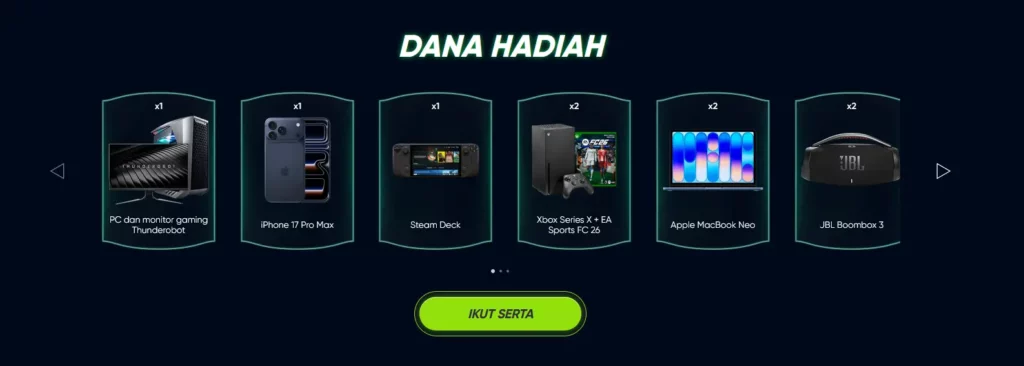 Become a Legend Dana hadiah