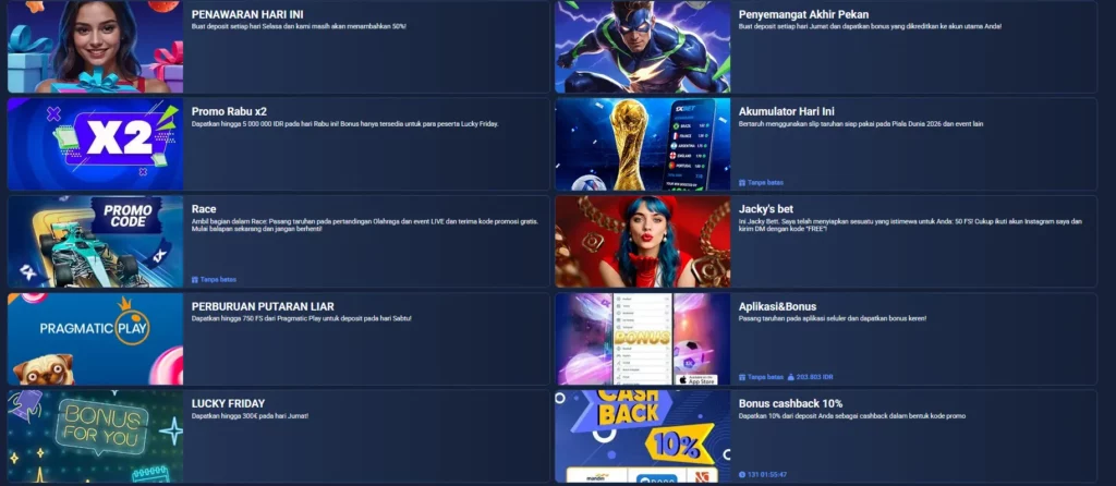 Bonus lainnya di 1xBet