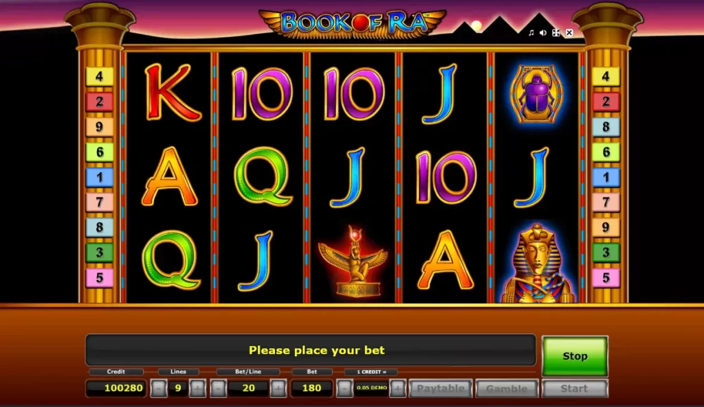 Gameplay Book of Ra