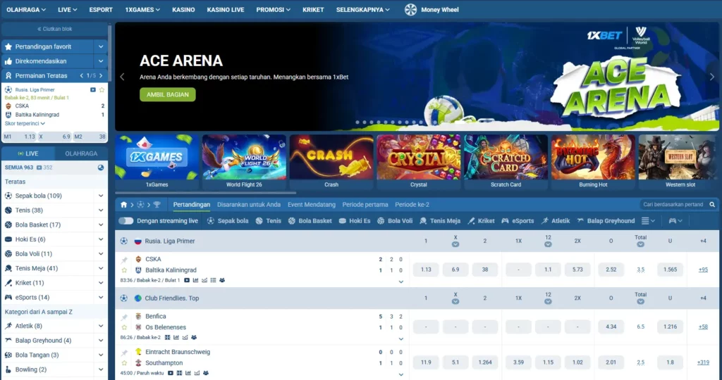 Halaman Utama 1xBet