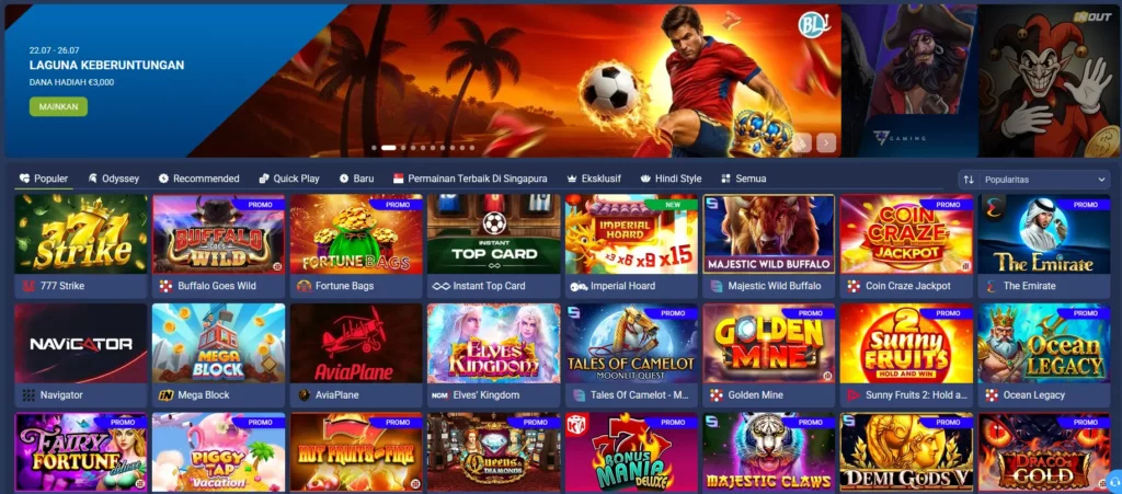 Kasino di 1xBet Indonesia