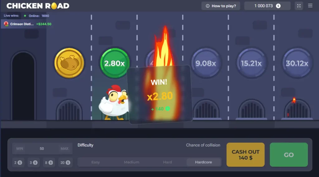 Menang di Chicken Road