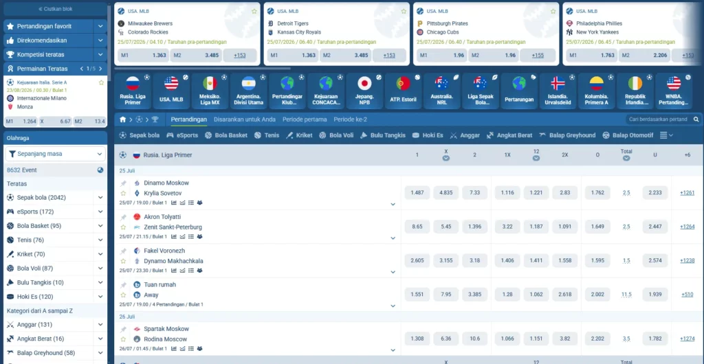 Taruhan Olahraga 1xBet